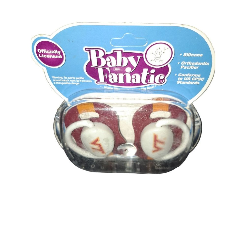 Baby Fanatic Virginia Tech-VPI110 Pacifier 2-Pack